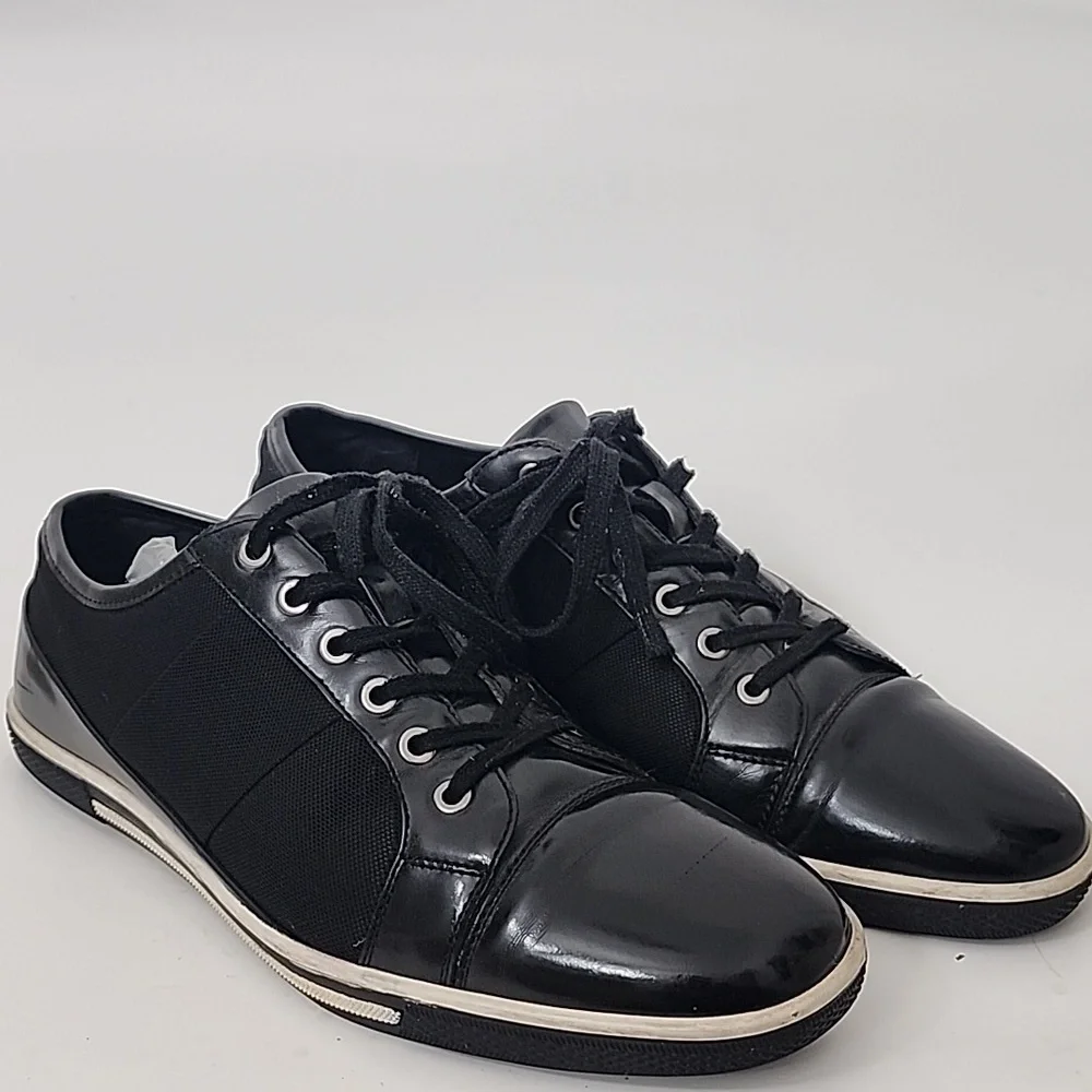 Zanzara Rory Black Leather Sneakers Size 12